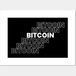 Bitcoin typography Posters and Art